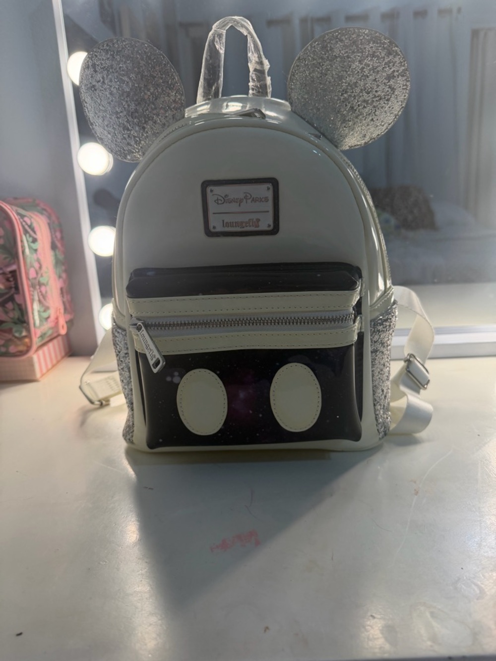 Loungefly Cream and Black Disney Parks Mini Backpack